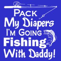 Fishing With Daddy Stripe Pom Pom Beanie
