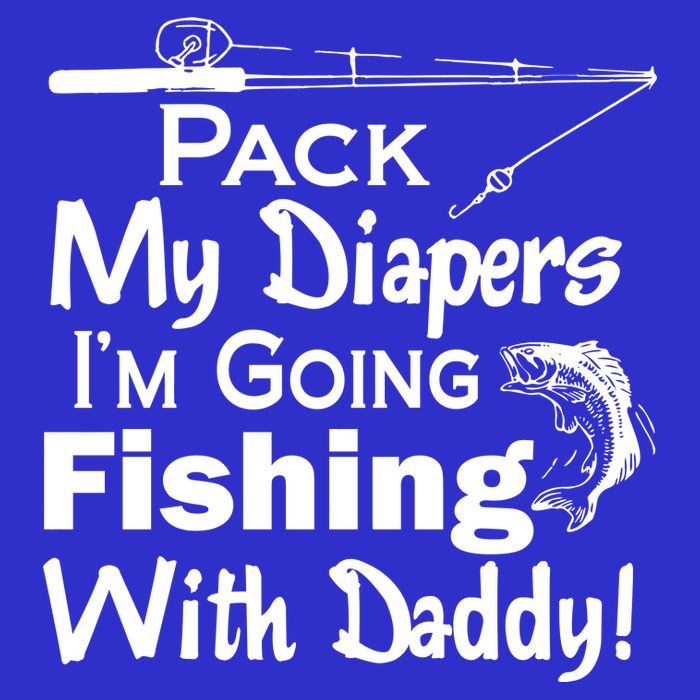 Fishing With Daddy Stripe Pom Pom Beanie