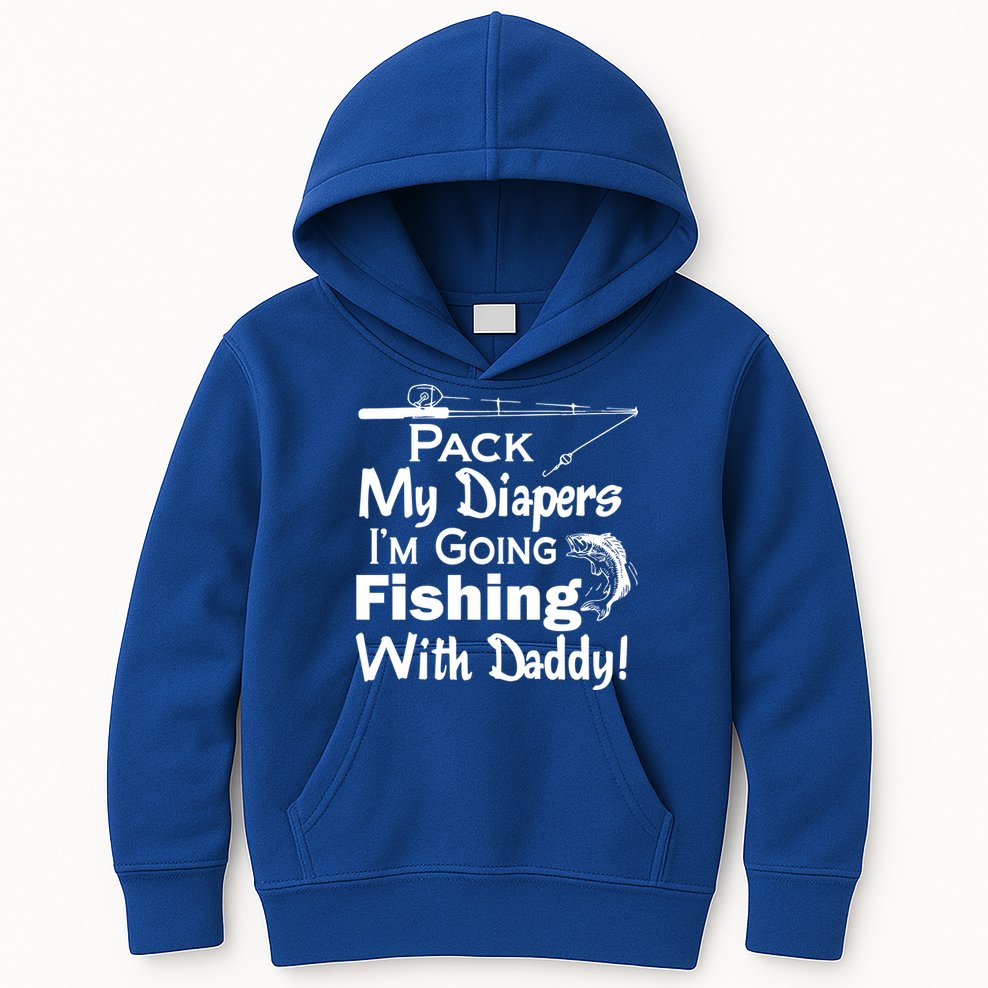 Fishing With Daddy Kids Hoodie