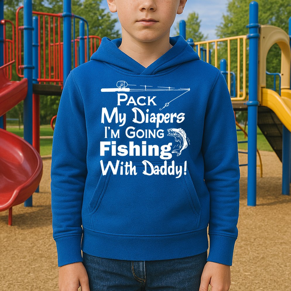 Fishing With Daddy Kids Hoodie