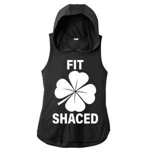 Fit Shaced Funny Irish Drinking Party Ladies PosiCharge Tri-Blend Wicking Draft Hoodie Tank