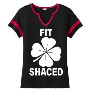 Fit Shaced Funny Irish Drinking Party Ladies Halftime Notch Neck Tee