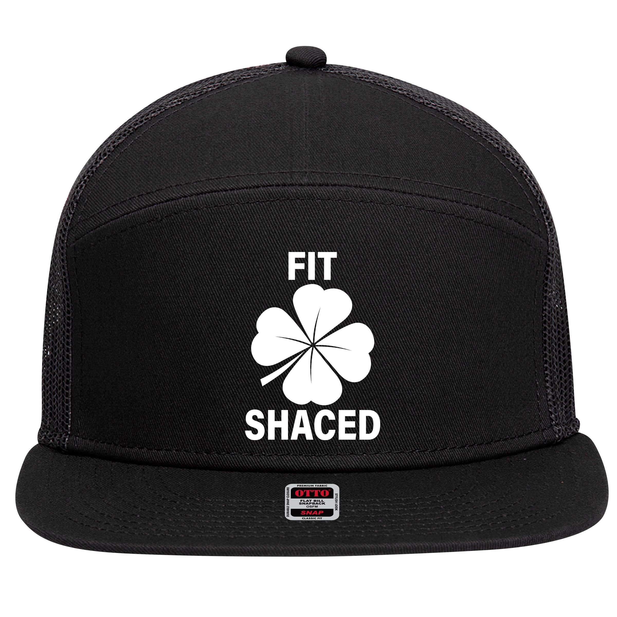 Fit Shaced Funny Irish Drinking Party 7 Panel Mesh Trucker Snapback Hat