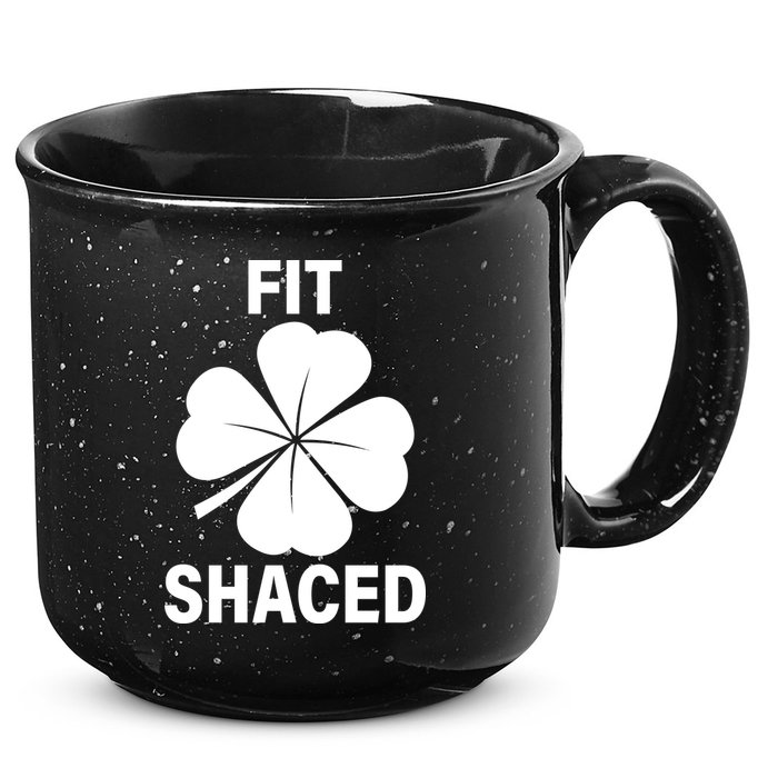 Fit Shaced Funny Irish Drinking Party 15oz Campfire Ceramic Mug