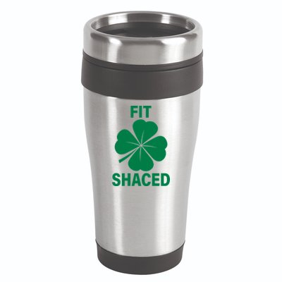 Fit Shaced Funny Irish Drinking Party 16oz Travel Tumbler