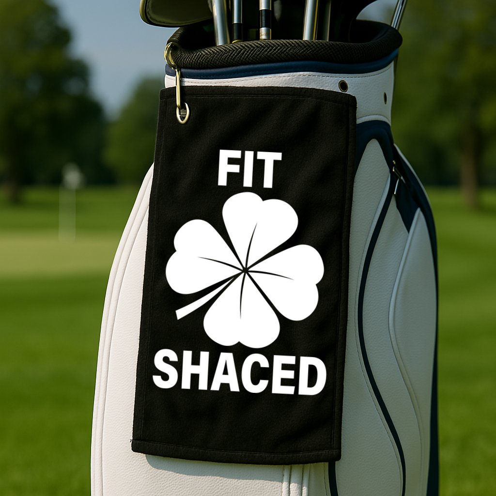 Fit Shaced Funny Irish Drinking Party Golf Towel