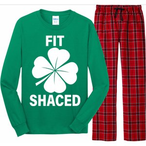 Fit Shaced Funny Irish Drinking Party Long Sleeve Pajama Set