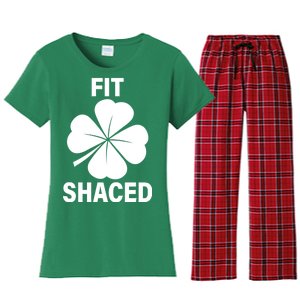 Fit Shaced Funny Irish Drinking Party Women's Flannel Pajama Set