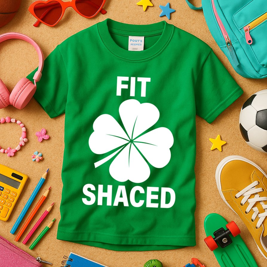 Fit Shaced Funny Irish Drinking Party Kids T-Shirt