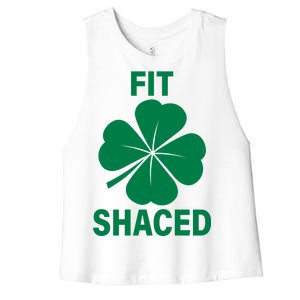 Fit Shaced Funny Irish Drinking Party Women's Racerback Cropped Tank