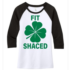 Fit Shaced Funny Irish Drinking Party Women's Tri-Blend 3/4-Sleeve Raglan Shirt