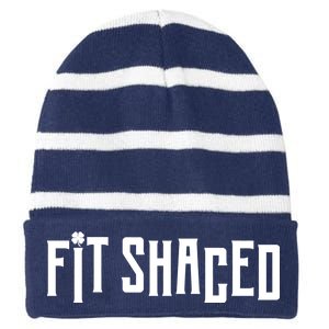 Fit Shaced Funny St. Patrick’s Day Striped Beanie with Solid Band