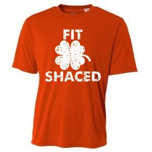 Fit Shaced Funny St. Patrick's Day Irish Clover Beer Drinking Cooling Performance Crew T-Shirt