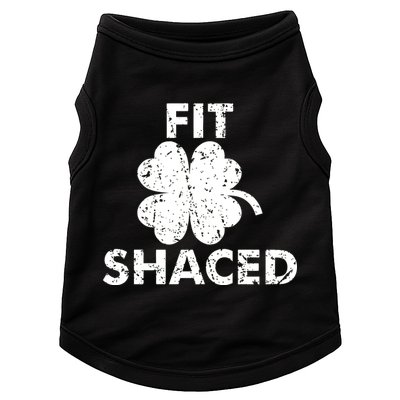 Fit Shaced Funny St. Patrick's Day Irish Clover Beer Drinking Doggie Tank