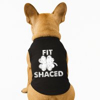 Fit Shaced Funny St. Patrick's Day Irish Clover Beer Drinking Doggie Tank
