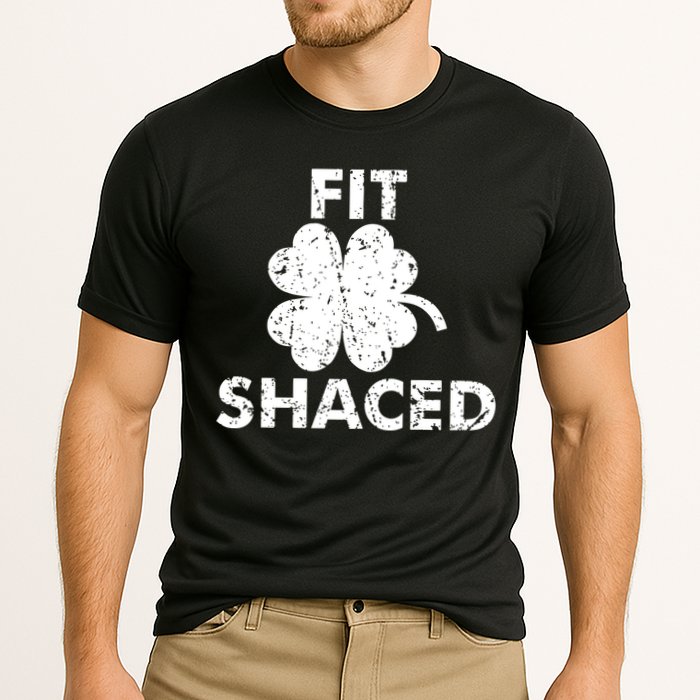 Fit Shaced Funny St. Patrick's Day Irish Clover Beer Drinking Performance Shirt