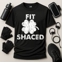 Fit Shaced Funny St. Patrick's Day Irish Clover Beer Drinking Performance Shirt