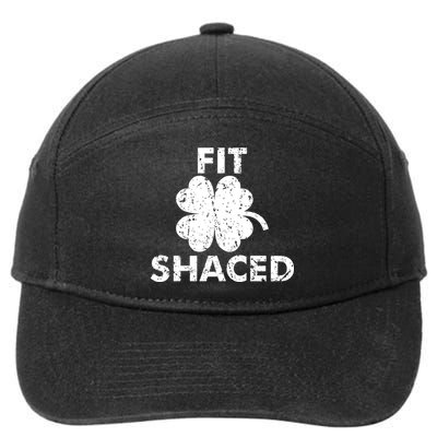 Fit Shaced Funny St. Patrick's Day Irish Clover Beer Drinking 7-Panel Snapback Hat