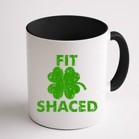 Fit Shaced Funny St. Patrick's Day Irish Clover Beer Drinking Mug
