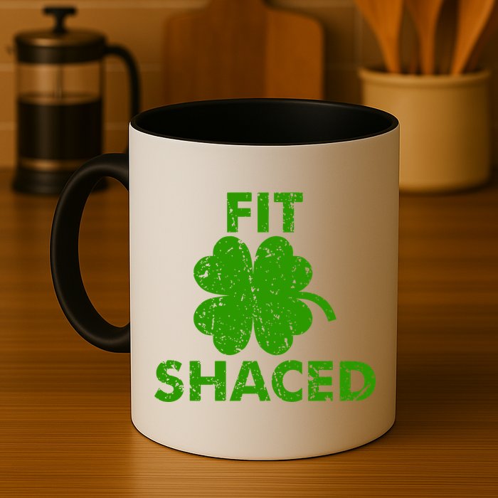 Fit Shaced Funny St. Patrick's Day Irish Clover Beer Drinking Mug