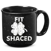 Fit Shaced Funny St. Patrick's Day Irish Clover Beer Drinking 15oz Campfire Ceramic Mug