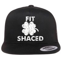 Fit Shaced Funny St. Patrick's Day Irish Clover Beer Drinking Flat Bill Trucker Hat