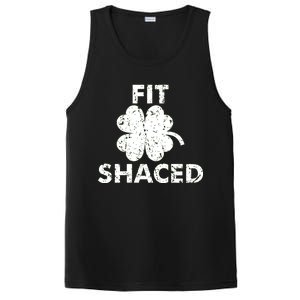 Fit Shaced Funny St. Patrick's Day Irish Clover Beer Drinking PosiCharge Competitor Tank