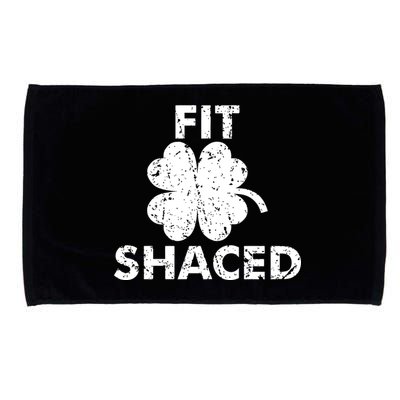 Fit Shaced Funny St. Patrick's Day Irish Clover Beer Drinking Microfiber Hand Towel