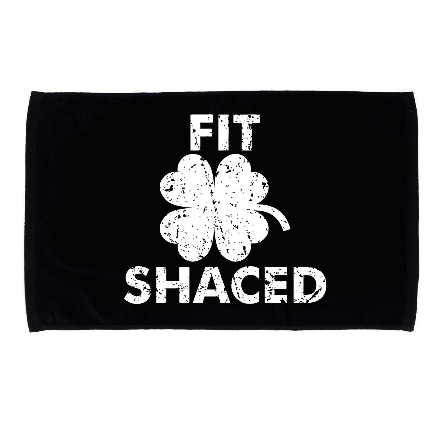 Fit Shaced Funny St. Patrick's Day Irish Clover Beer Drinking Microfiber Hand Towel