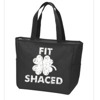 Fit Shaced Funny St. Patrick's Day Irish Clover Beer Drinking Zip Tote Bag