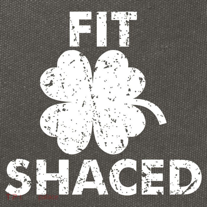 Fit Shaced Funny St. Patrick's Day Irish Clover Beer Drinking Cotton Canvas Backpack