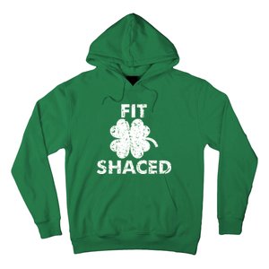 Fit Shaced Funny St. Patrick's Day Irish Clover Beer Drinking Hoodie