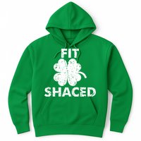 Fit Shaced Funny St. Patrick's Day Irish Clover Beer Drinking Hoodie