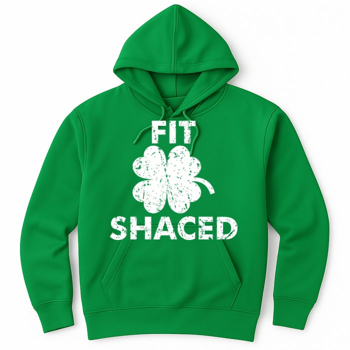 Fit Shaced Funny St. Patrick's Day Irish Clover Beer Drinking Hoodie