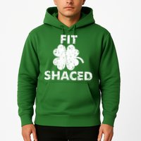 Fit Shaced Funny St. Patrick's Day Irish Clover Beer Drinking Hoodie