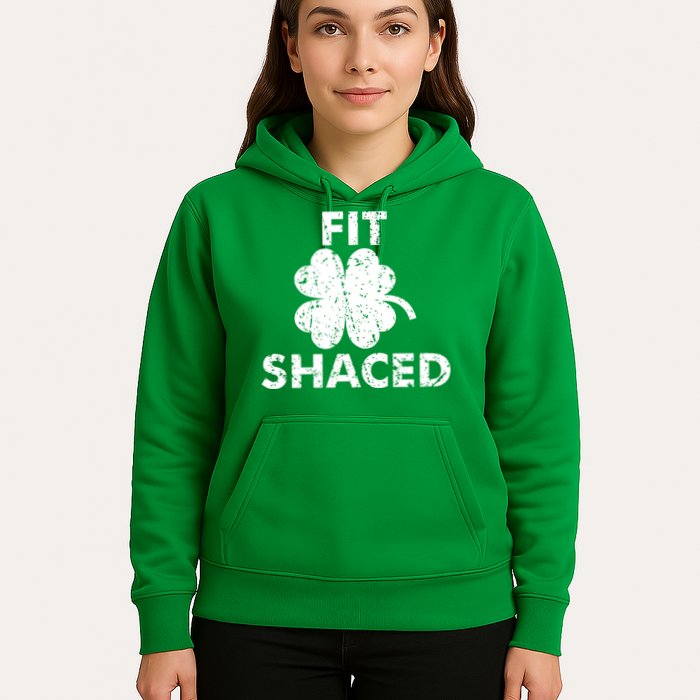 Fit Shaced Funny St. Patrick's Day Irish Clover Beer Drinking Hoodie