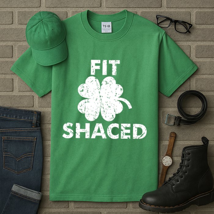 Fit Shaced Funny St. Patrick's Day Irish Clover Beer Drinking Tall T-Shirt