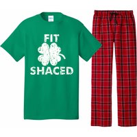 Fit Shaced Funny St. Patrick's Day Irish Clover Beer Drinking Pajama Set