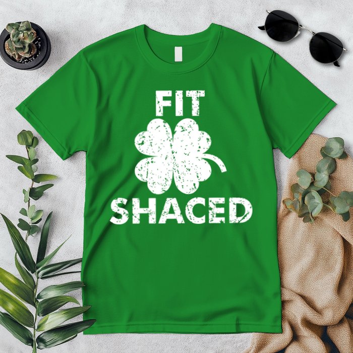 Fit Shaced Funny St. Patrick's Day Irish Clover Beer Drinking Premium T-Shirt