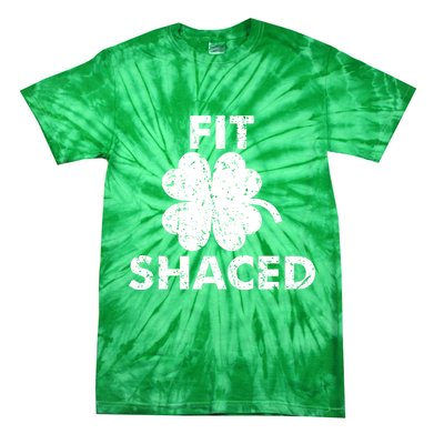 Fit Shaced Funny St. Patrick's Day Irish Clover Beer Drinking Tie-Dye T-Shirt
