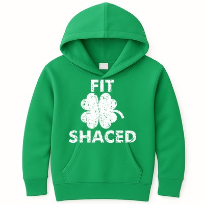 Fit Shaced Funny St. Patrick's Day Irish Clover Beer Drinking Kids Hoodie