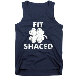 Fit Shaced Funny St. Patrick's Day Irish Clover Beer Drinking Tank Top