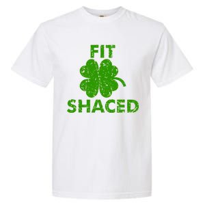 Fit Shaced Funny St. Patrick's Day Irish Clover Beer Drinking Garment-Dyed Heavyweight T-Shirt