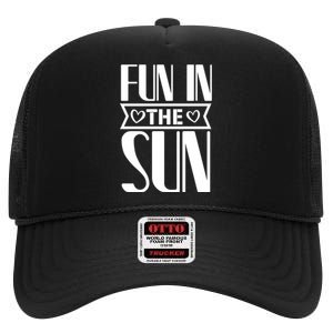 Fun In The Sun High Crown Mesh Back Trucker Hat