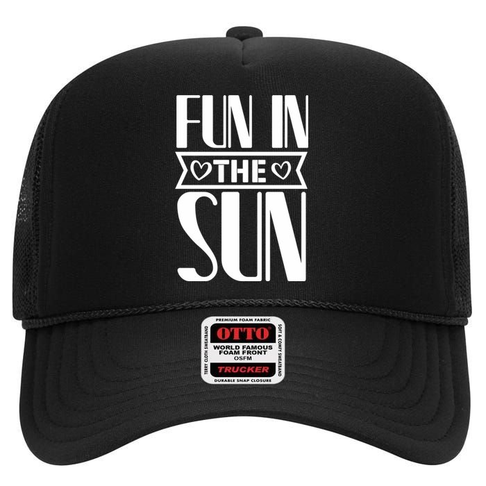 Fun In The Sun High Crown Mesh Back Trucker Hat