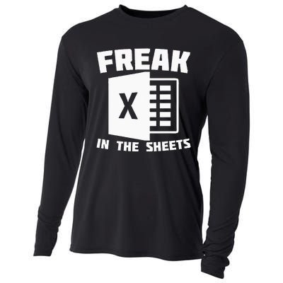 Freak In The Sheets Funny Accountant Analyst Secretary Cooling Performance Long Sleeve Crew