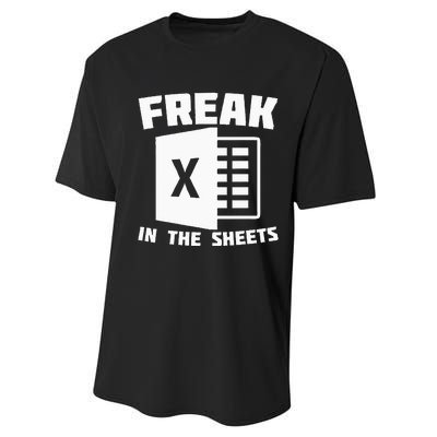 Freak In The Sheets Funny Accountant Analyst Secretary Performance Sprint T-Shirt