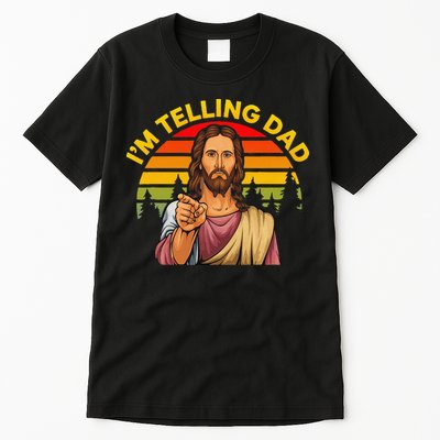 Funny IM Telling Dad Religious Christian Jesus Meme Tall T-Shirt