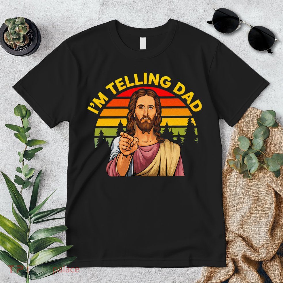 Funny IM Telling Dad Religious Christian Jesus Meme Premium T-Shirt