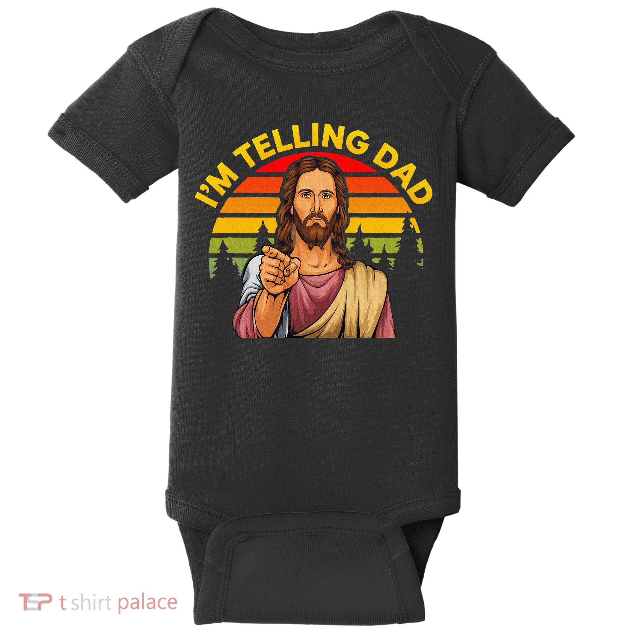 Funny IM Telling Dad Religious Christian Jesus Meme Baby Bodysuit